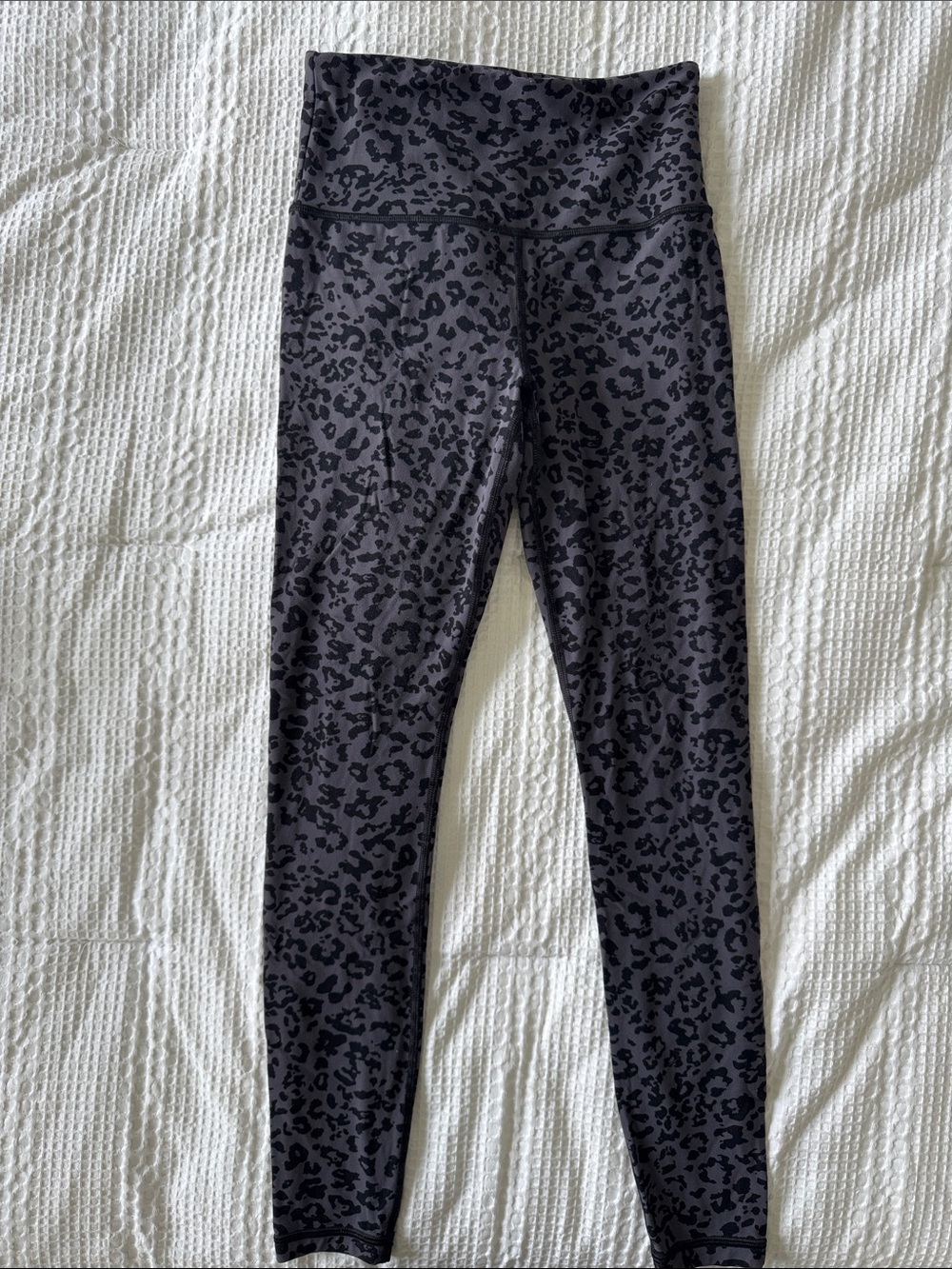 ATHLETA Leopard Print Leggings - Charcoal/Black